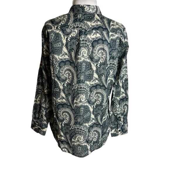 J.Crew Collection Classic Fit Ratti Midnight Paisley Button Down Shirt Size 6 - Picture 4 of 8
